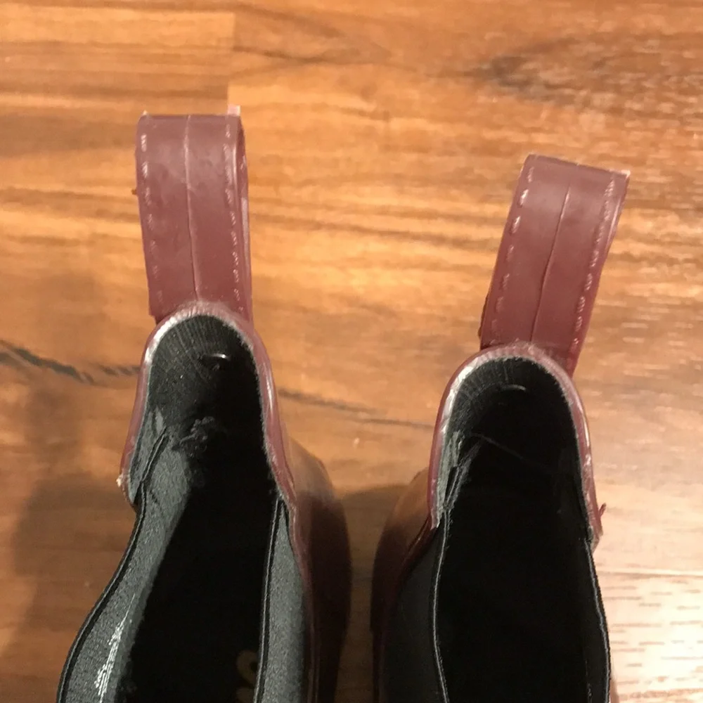 Sam Edelman plum purple Chelsea-style rain boots size 10 - non-leather